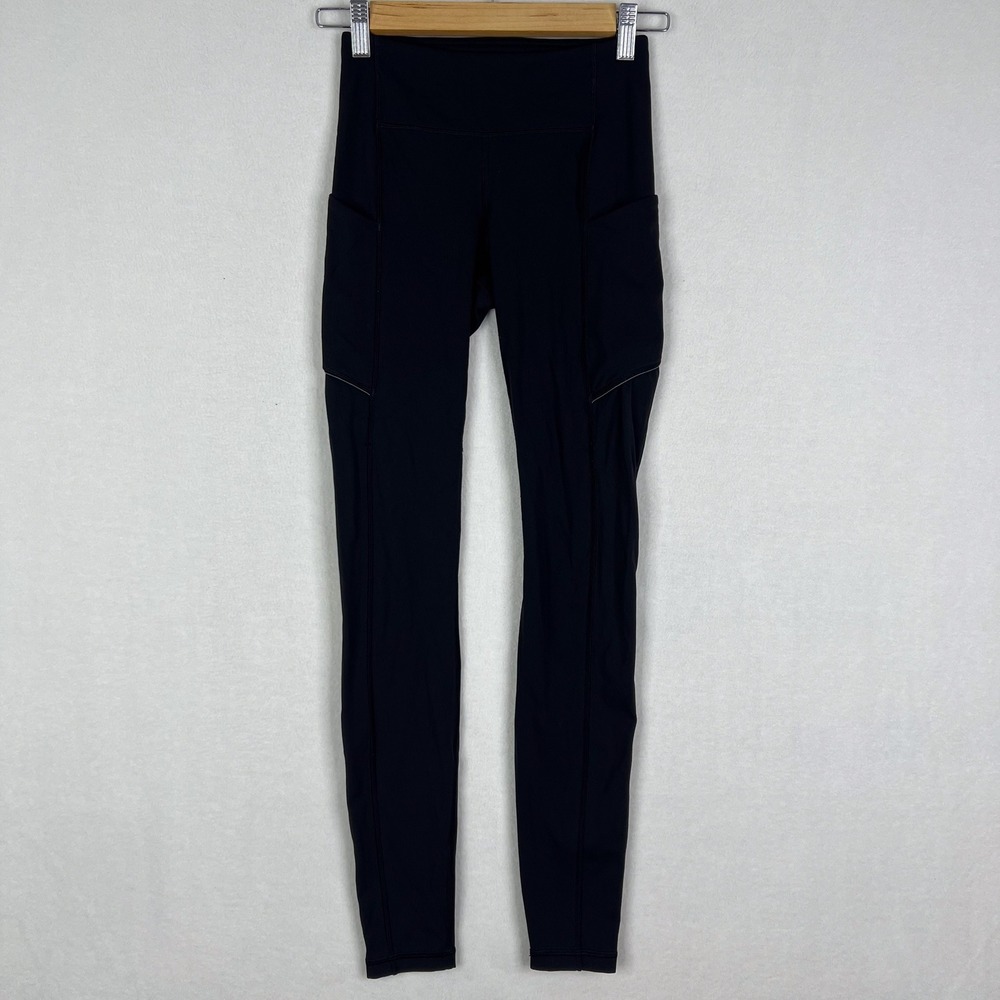 Lululemon Black Speed Up Tight 28" Full On Luxtreme Size 2 - Picture 2 of 15